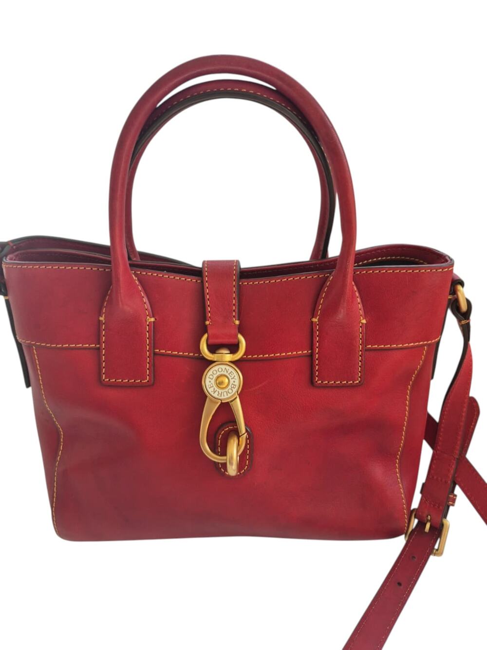 Dooney & Bourke Florentine Vachetta Red Leather Amelie Tote Purse Luxury Classic